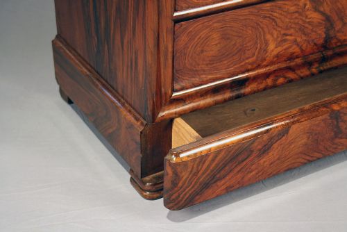 fig 5. French Louis Philippe Walnut 5 drawer Commode