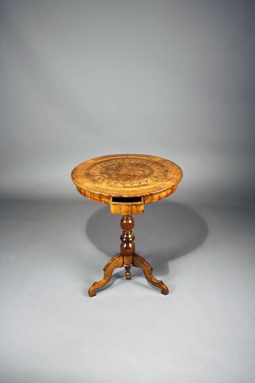 fig 1. Italian Sorrento Inlaid Occasional Table