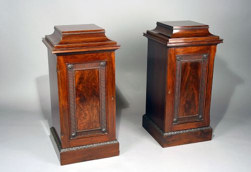 fig 2. Fine Quality Pair of Mahogany Pedestals