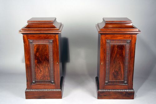 fig 3. Fine Quality Pair of Mahogany Pedestals