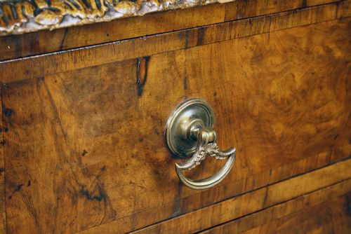 fig 9. 19th Century Walnut Chest With Gilt Base