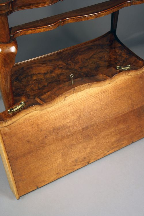 fig 6. A Quality Burr Walnut Silver Table With Tray