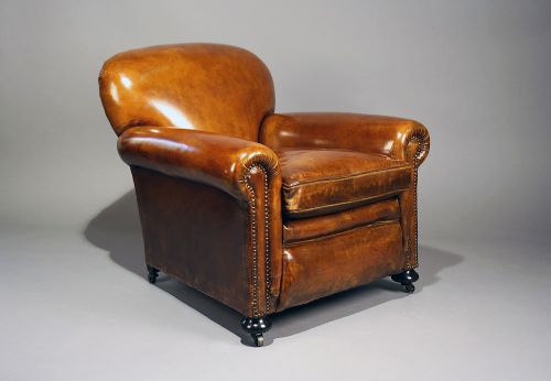 fig 5. Pair of Antique Leather Armchairs