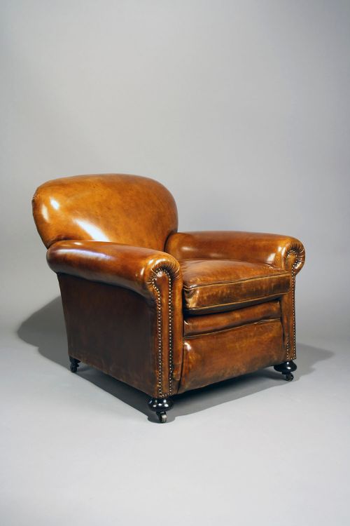 fig 6. Pair of Antique Leather Armchairs