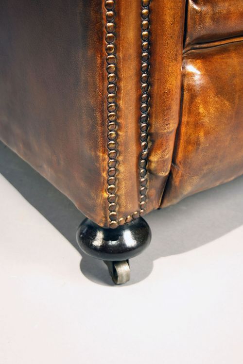 fig 7. Pair of Antique Leather Armchairs
