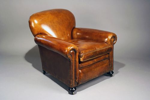 fig 9. Pair of Antique Leather Armchairs
