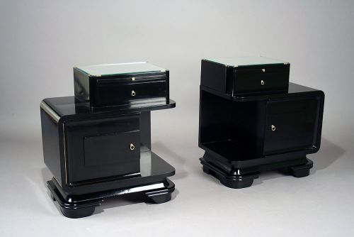Pair of Art Deco Side Cabinets
