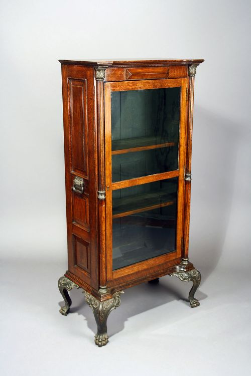 fig 3. Victorian Oak Cabinet on Cast Iron Feet