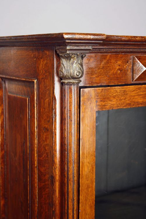 fig 5. Victorian Oak Cabinet on Cast Iron Feet