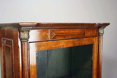 fig 6. Victorian Oak Cabinet on Cast Iron Feet
