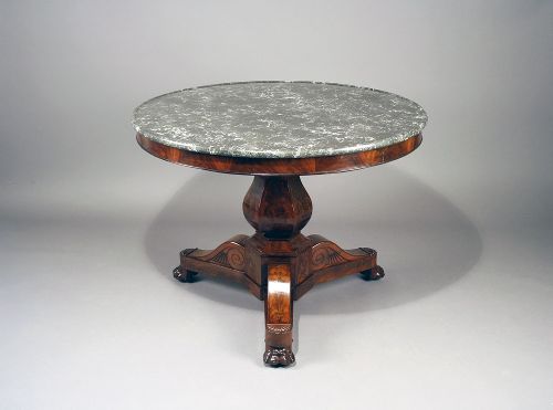 fig 1. Fine Quality French Marble Topped Gueridon Table