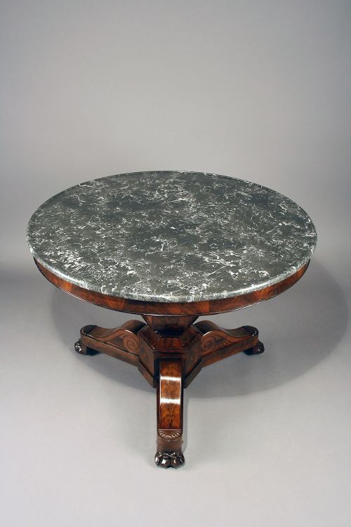 fig 7. Fine Quality French Marble Topped Gueridon Table