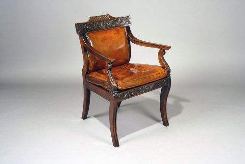 fig 1. Fine Quality Regency Rosewood Bergere Chair