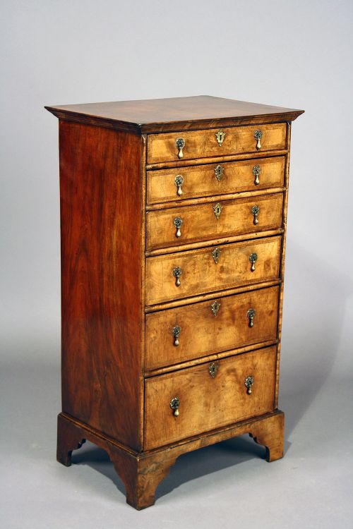 fig 1. Quality Antique Walnut Chest Of Drawers
