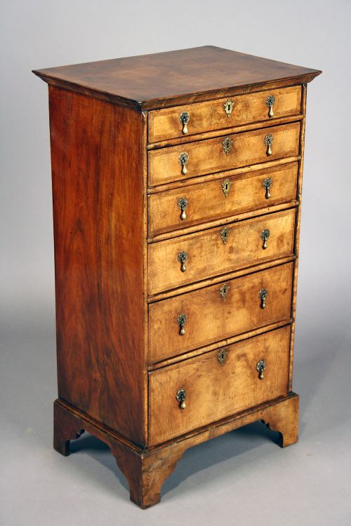 fig 2. Quality Antique Walnut Chest Of Drawers
