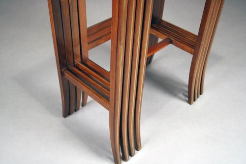 fig 8. A French Nest of Four Brass Inlaid Tables