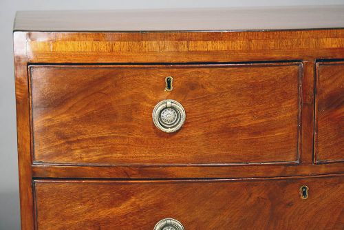 fig 8. Georgian Mahogany Bow Chest Of Drawers