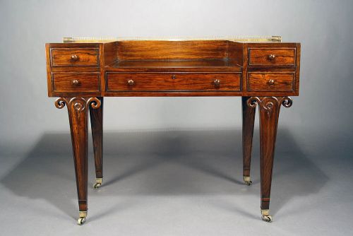 fig 6. Fine Quality Art Deco French Rosewood Desk