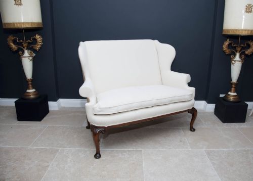 fig 1. Late 19th Century Walnut Wing Back Sofa