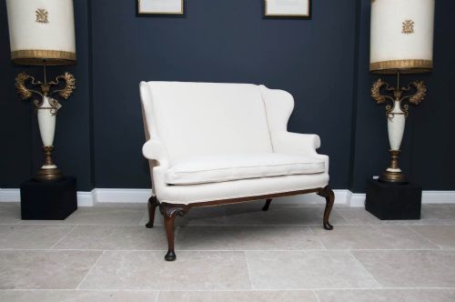 fig 2. Late 19th Century Walnut Wing Back Sofa
