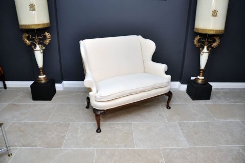 fig 6. Late 19th Century Walnut Wing Back Sofa