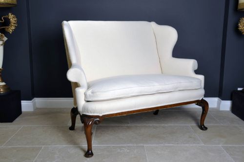 fig 7. Late 19th Century Walnut Wing Back Sofa