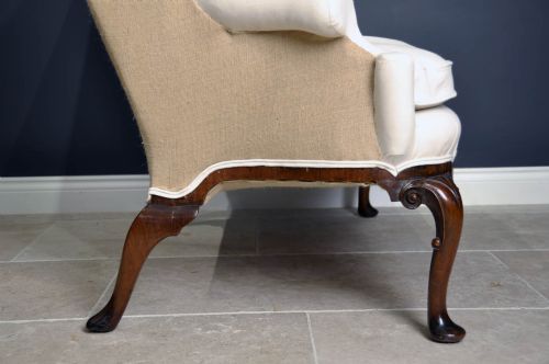 fig 8. Late 19th Century Walnut Wing Back Sofa
