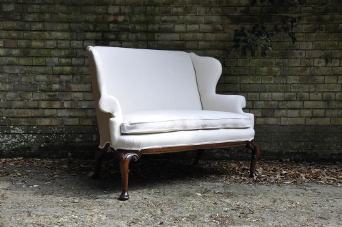 fig 9. Late 19th Century Walnut Wing Back Sofa
