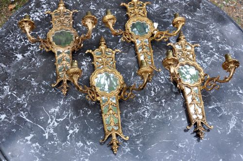 fig 3. Set of Four Gilt Brass Sconces