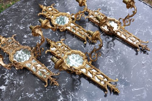 fig 5. Set of Four Gilt Brass Sconces