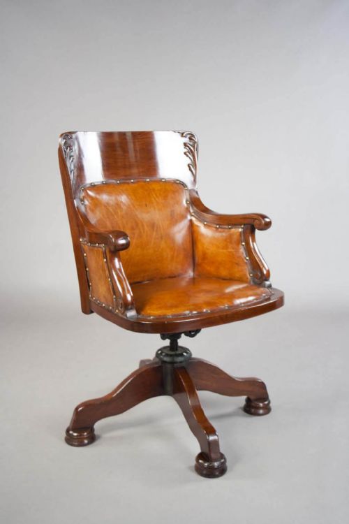 fig 2. W M Angus & Co London Leather Desk Chair