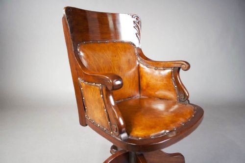 fig 4. W M Angus & Co London Leather Desk Chair