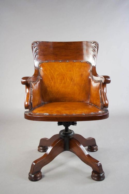 fig 7. W M Angus & Co London Leather Desk Chair
