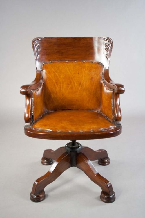 fig 8. W M Angus & Co London Leather Desk Chair