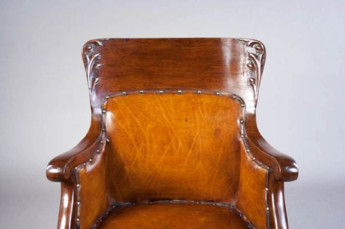 fig 10. W M Angus & Co London Leather Desk Chair