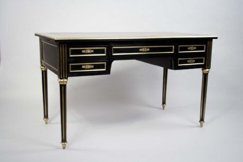 fig 3. Stunning French Late 19th C Ebonised and Brass Writing Desk
