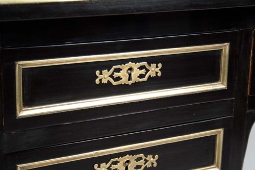 fig 5. Stunning French Late 19th C Ebonised and Brass Writing Desk