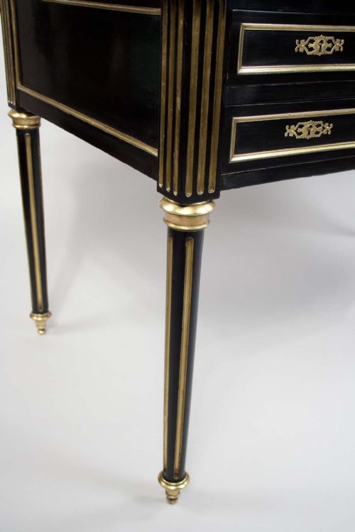 fig 6. Stunning French Late 19th C Ebonised and Brass Writing Desk