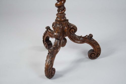 fig 4. Victorian Carved Oak Hexangonal Top Table