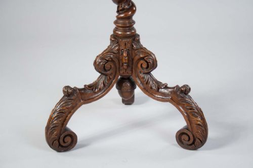 fig 5. Victorian Carved Oak Hexangonal Top Table