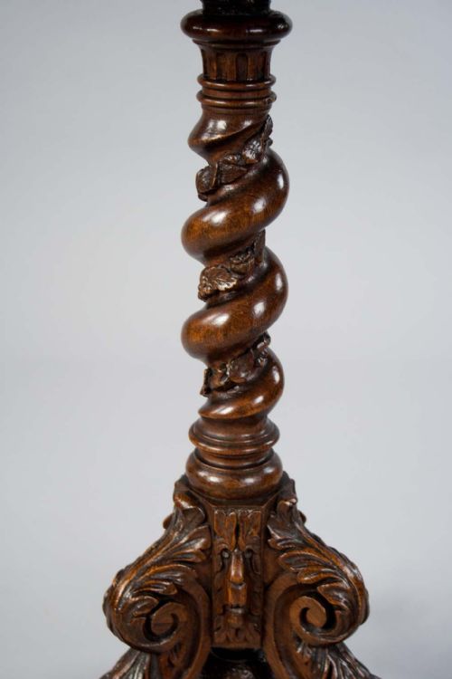 fig 6. Victorian Carved Oak Hexangonal Top Table