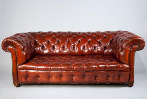 fig 6. Late 19th Century Leather Chesterfield