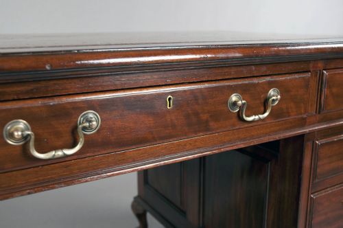 fig 5. Edwardian Mahogany Pedestal Desk