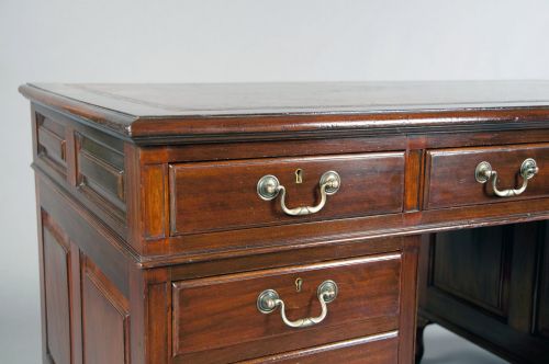 fig 8. Edwardian Mahogany Pedestal Desk