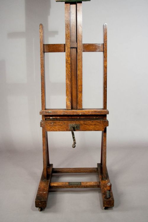 fig 6. Quality Large Victorian Oak Easel by Windsor and Newton London