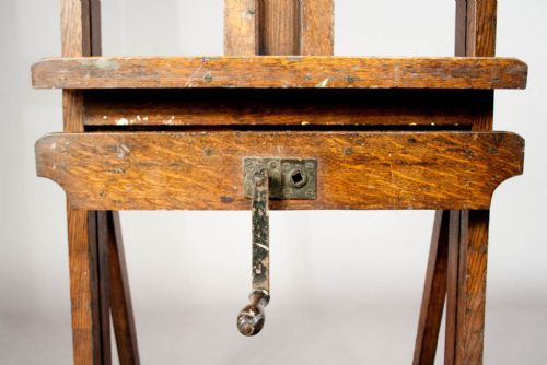 fig 7. Quality Large Victorian Oak Easel by Windsor and Newton London