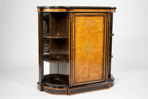 fig 3. A Fine Quality Victorian Ebonised and Amboyna Credenza