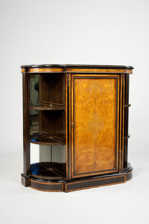 fig 4. A Fine Quality Victorian Ebonised and Amboyna Credenza