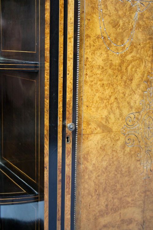 fig 6. A Fine Quality Victorian Ebonised and Amboyna Credenza