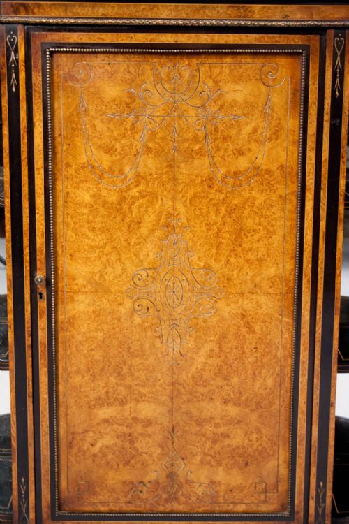 fig 10. A Fine Quality Victorian Ebonised and Amboyna Credenza
